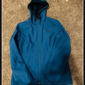 Womens Teal Hardshell Northface Jacket